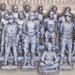 Ray Sokolowski, Painting & Sculpture, Hope Harvey Football Team Sculpture circa 1925, Cold Cast Nickel Resin