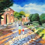 Ray Sokolowski, Painting & Sculpture, Ostia Antiqua, Ancient Port of Rome, Italy. Oil on Canvas.