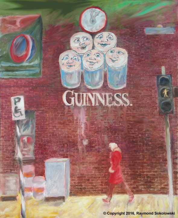 Ray Sokolowski, Painting & Sculpture, Guinness beer sign painting, Limerick, Ireland